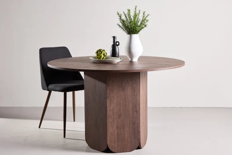 Venture Home - Tekla  -  rundt spisebord i mocca MDF  -  Ø120x75 cm