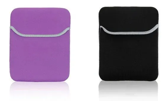 iPad beskyttelses sleeve. Lilla med sort indmad.