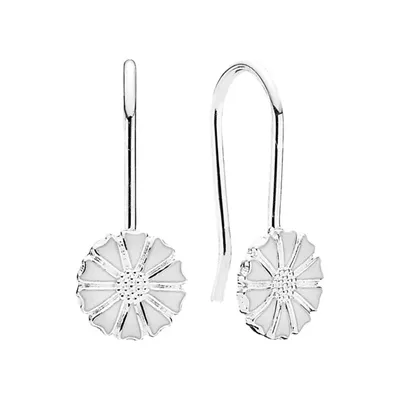 Lund Marguerit ørehænger i Sølv - 7,5 mm
