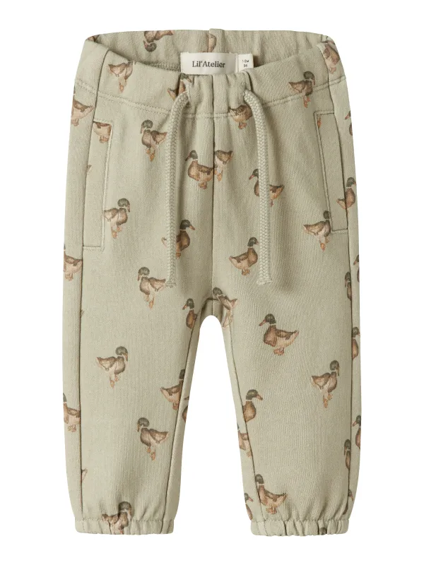 Lil Atelier - Jobo Akk Sweat Pants - Moss Gray / Duck - 56 cm