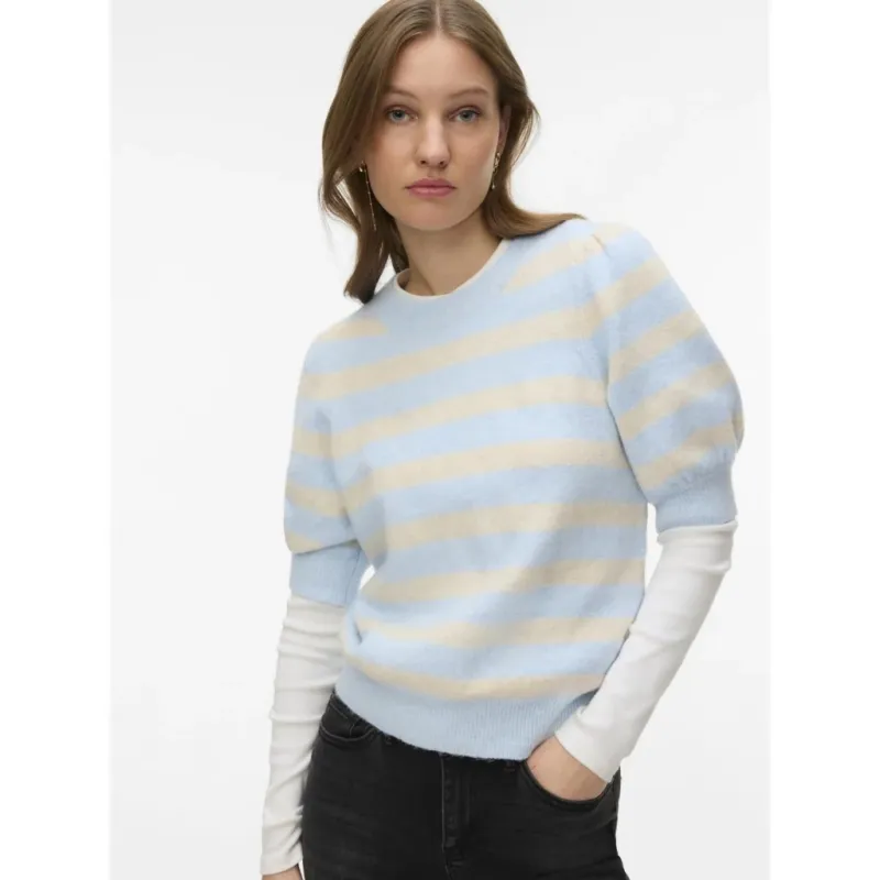 VERO MODA Dame Pullover VMDoffy - Cashmere Blue BIRCH