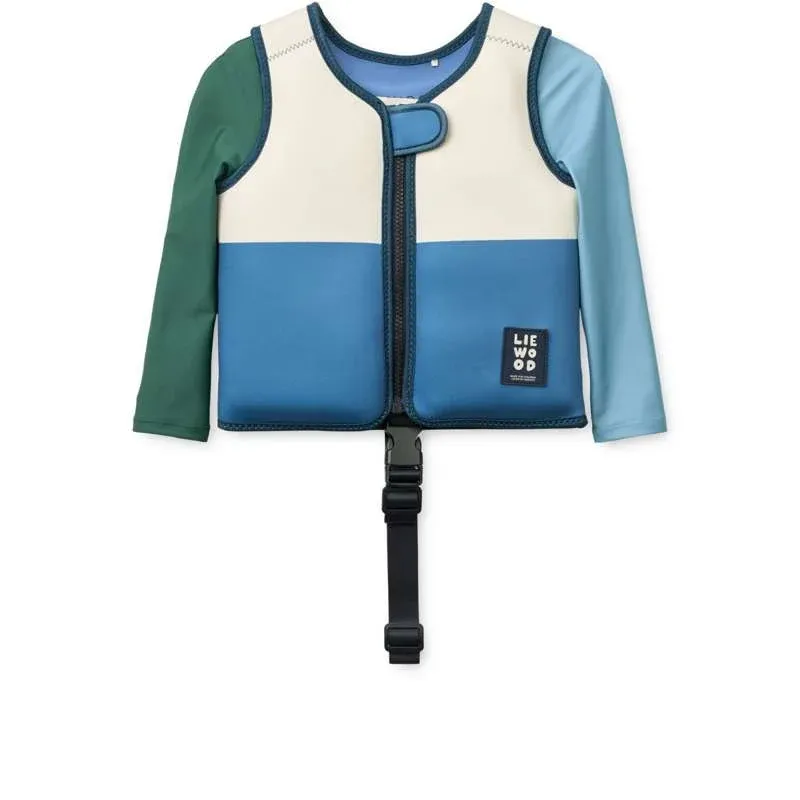 Liewood Dove Badevest med Ærmer - Riverside Multi Mix
