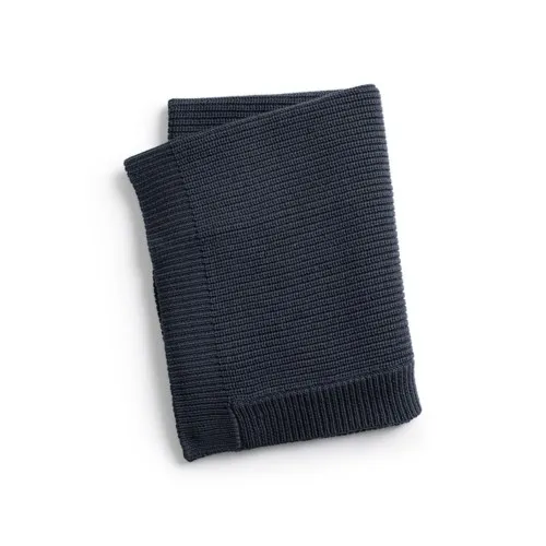 Elodie, Strikket Tæppe, Juniper Blue