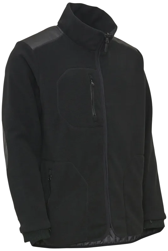Fleece zip-in jakke 150014 sort Str. 5XL
