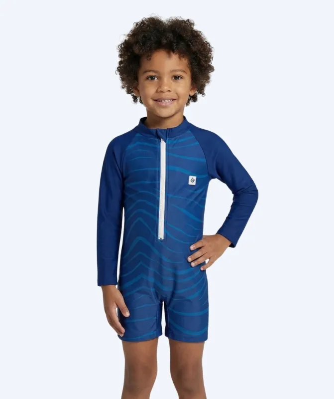 Watery UV-dragt til børn - Fjord Langærmet Rashguard - Mørkeblå - UV badetøj