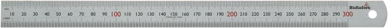 Stållineal STL 300 x 23,7 mm refleksfri, mm gradering