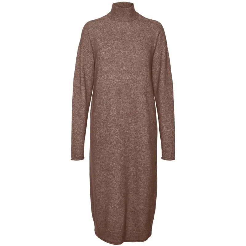 VERO MODA dame kjole VMKADEN - Brown Lentil MELANGE