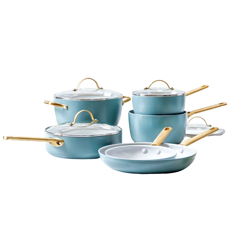 Greenpan Padova gryde- og pandesæt 6 dele, smokey blue