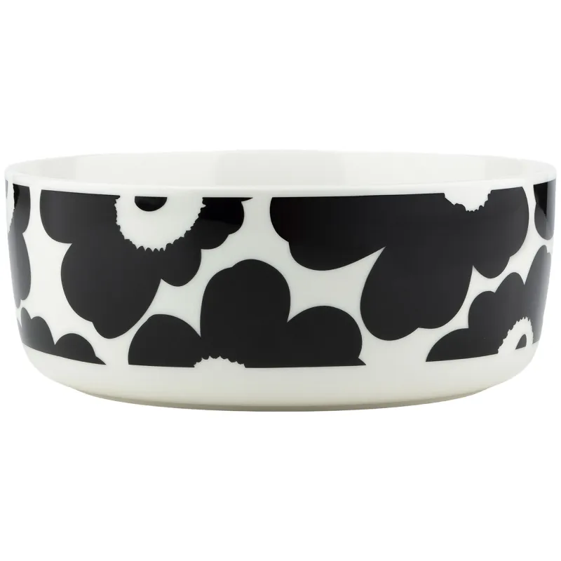 Marimekko Unikko skål 1,5 liter, sort/hvid