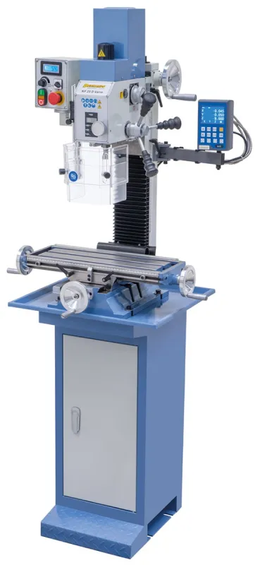 Bore - og fræsemaskine KF 25 D Vario inkl. 3-akset digitalt display DT 40