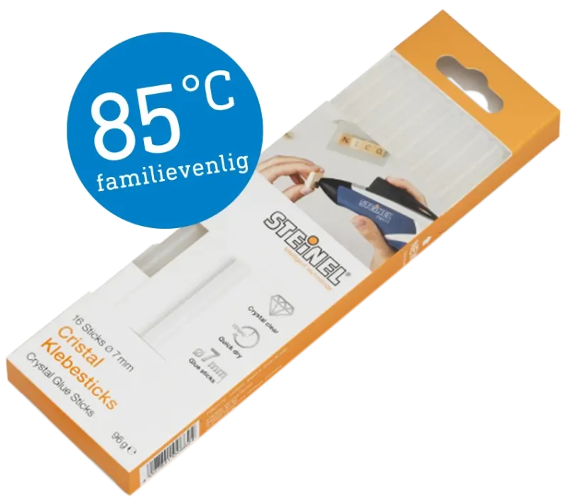 Steinel limstifter 85°C ø7×150mm krystal, 16stk