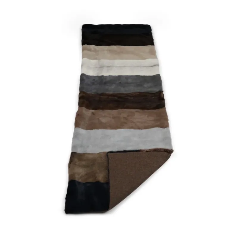 Minkplaid | Cashmerebagside | Multifarvet | 52x156 cm