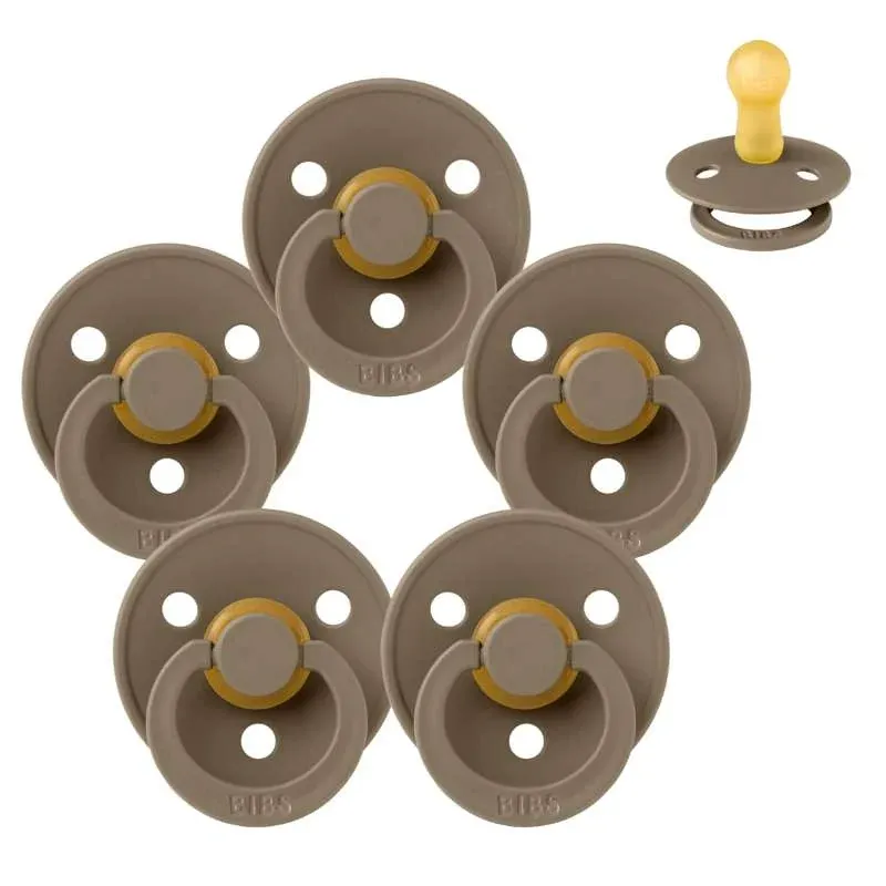 BIBS Rund Colour Sut - Sampak - 5 stk. - Str. 2 - Dark Oak