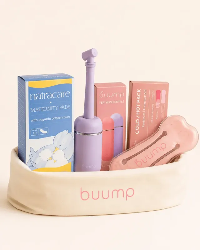 Basic efterfødselspakke  -  3 essentielle produkter til de første dage efter fødslen - Buump - Efterfødselspakke - Buump