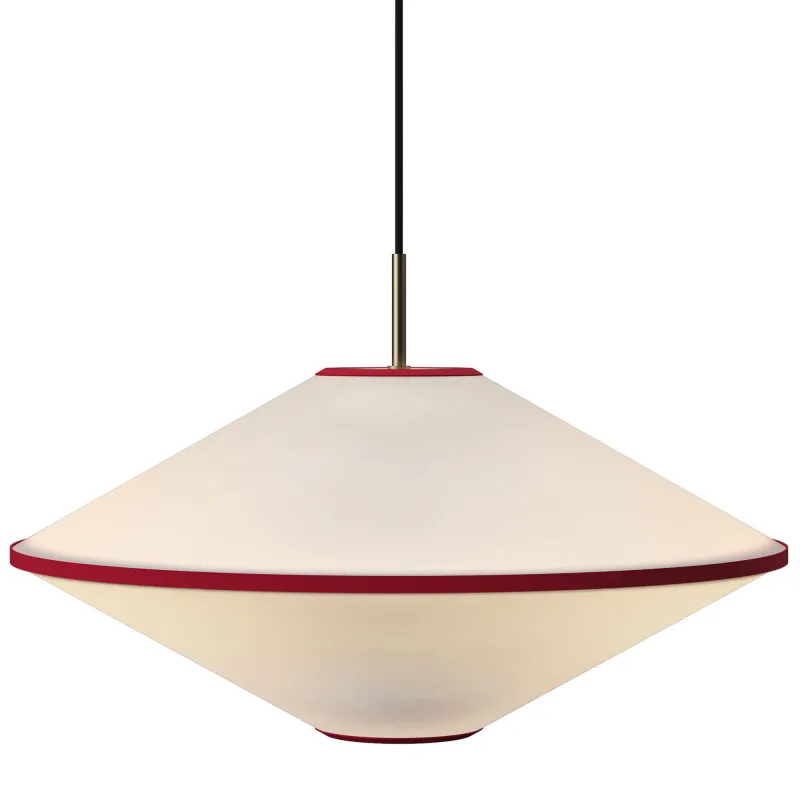 Edgeform Tafta Pendel 52 cm, rød/offwhite