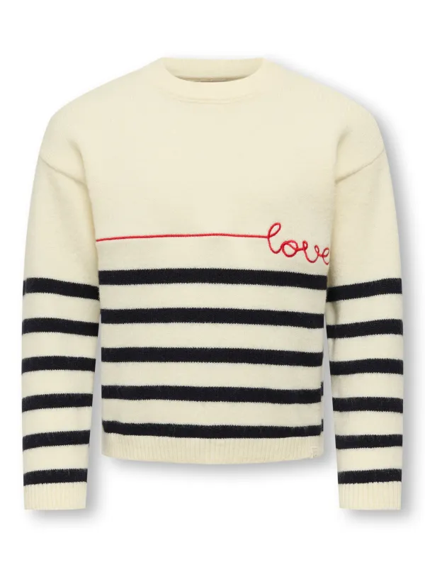 Only Mini Katia Life Love Knit - Egret - 92 cm