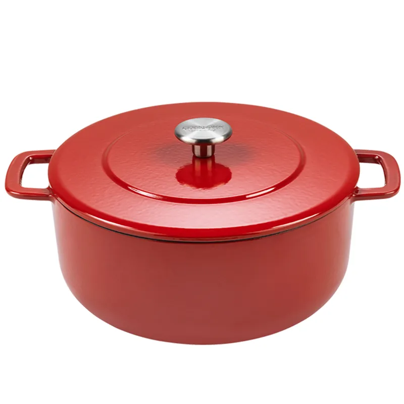 Combekk Støbejernsgryde med låg Ø24 cm, cherry