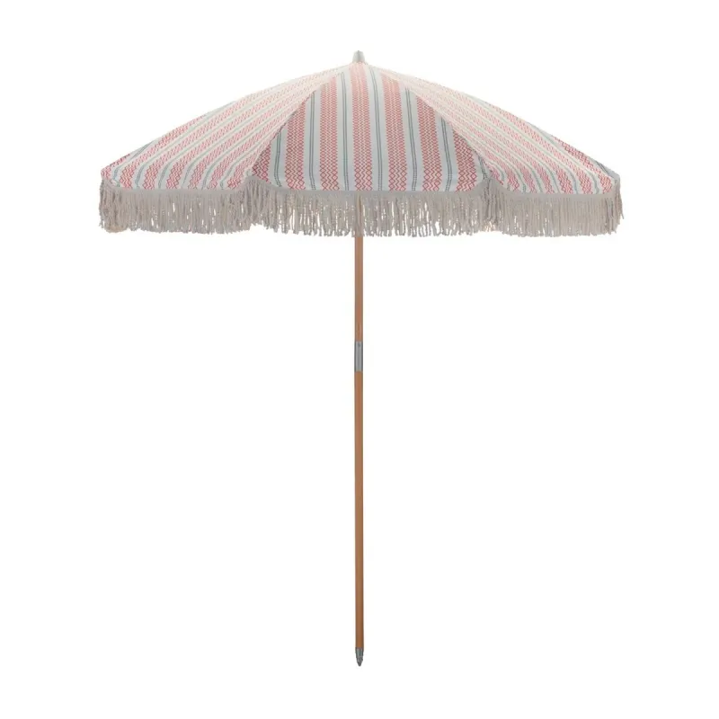 House Doctor - Strand/Haveparasol, Umbra, Rød/Grøn, Ø190 cm