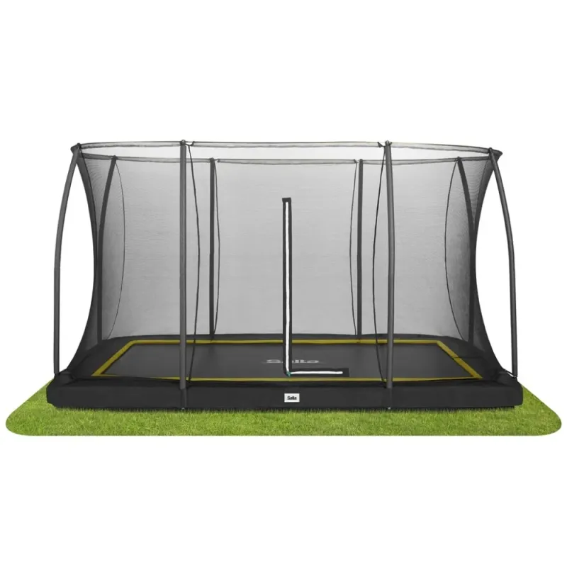 Salta - Trampolin Comfort Edition Ground 366 x 244 cm sort inkl. sikkerhedsnet Salta