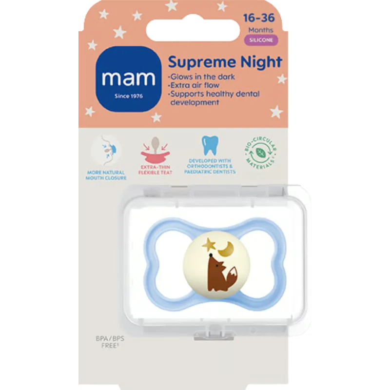 MAM Supreme Night 16-36M Silk Blue (1 stk)