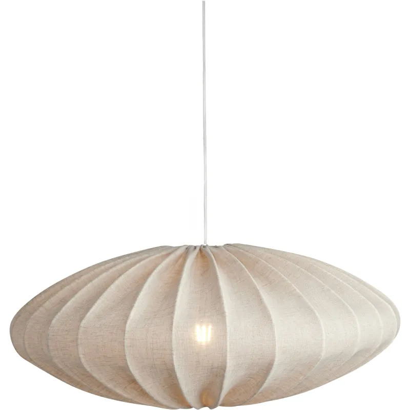Watt&veke Ellipse loftslampe, 65 cm, hør, natur