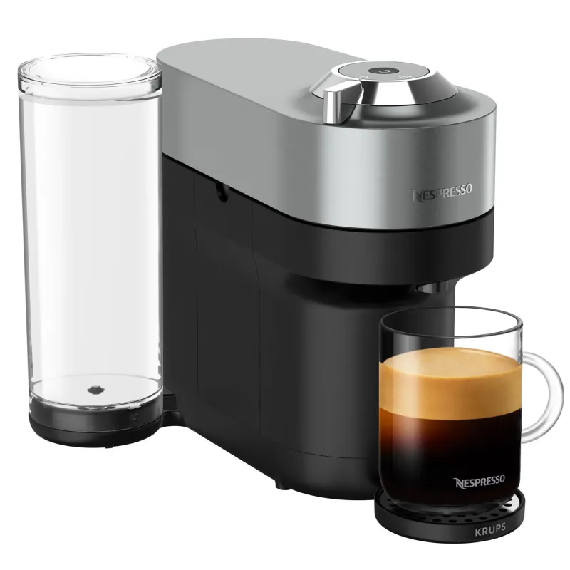 Nespresso by Sage SNV 125 Vertuo Pop+ Deluxe kapselmaskine, titan