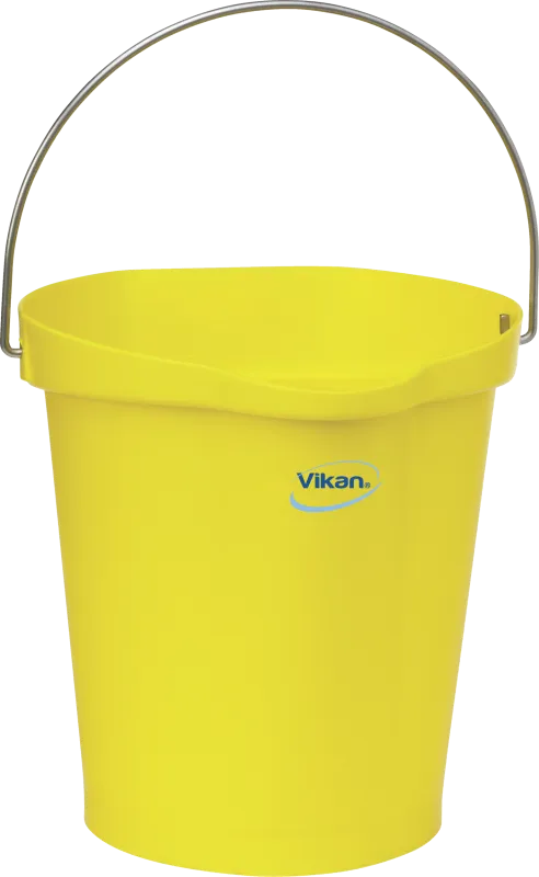 Spand 5686, plast m/rf bærehåndtag 12ltr, gul