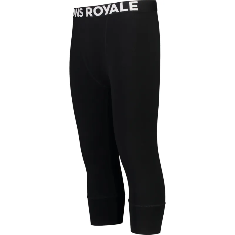 Mons Royale Cascade Merino Base Layer 3/4, skiunderbukser, herre, sort