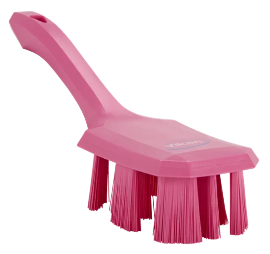 Vikan UST Håndbørste m/kort skaft, 260 mm, Stiv, Pink