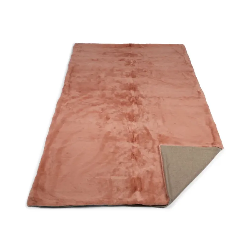 Minkplaid | Cashmerebagside | Old Rose | 124x142 cm