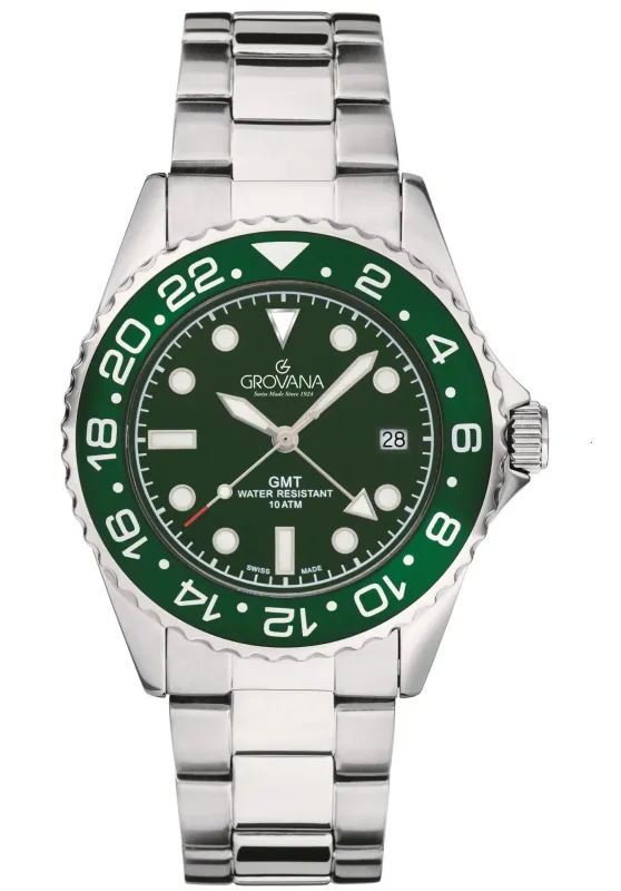 Swiss Alpine Military GMT Green Metallic Herreur