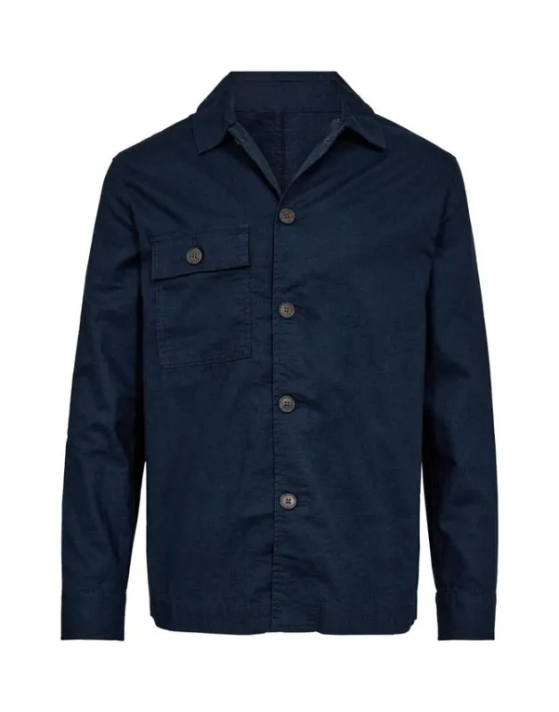 Linen overshirt modern fit