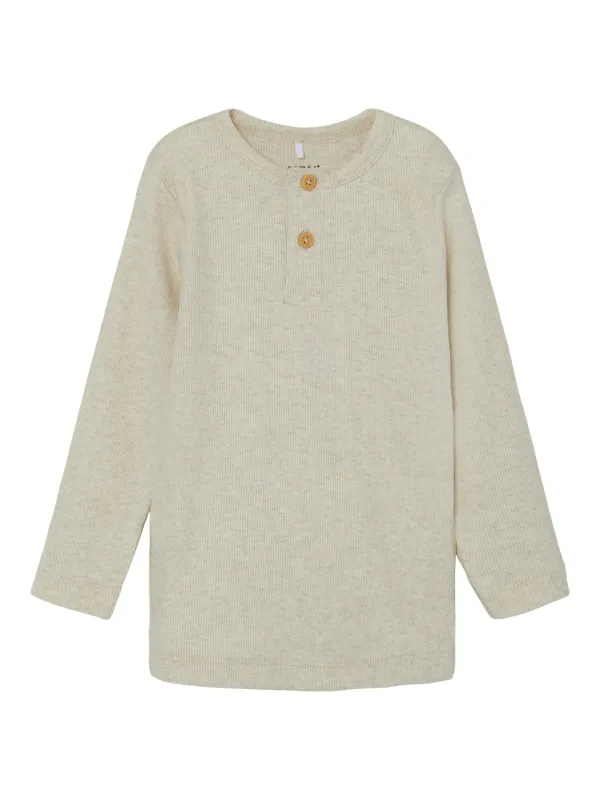 Name It Kab Ls Shirt Noos - Peyote Melange - 86 cm