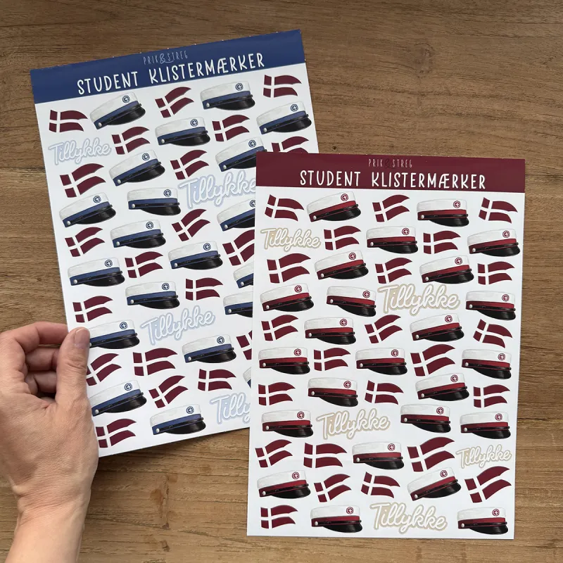 Klistermærker student