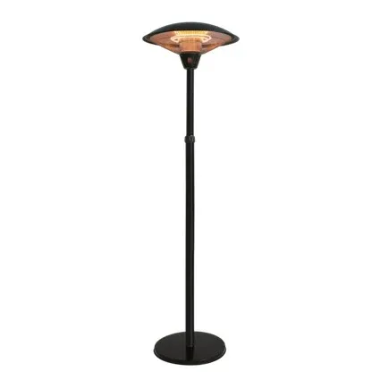 Hortus - Terrassevarmer gulvmodel med teleskop 900/1200/2100 W, HA, sort