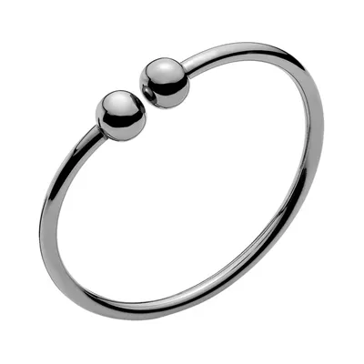 Klassisk Armring i rhodineret Sølv