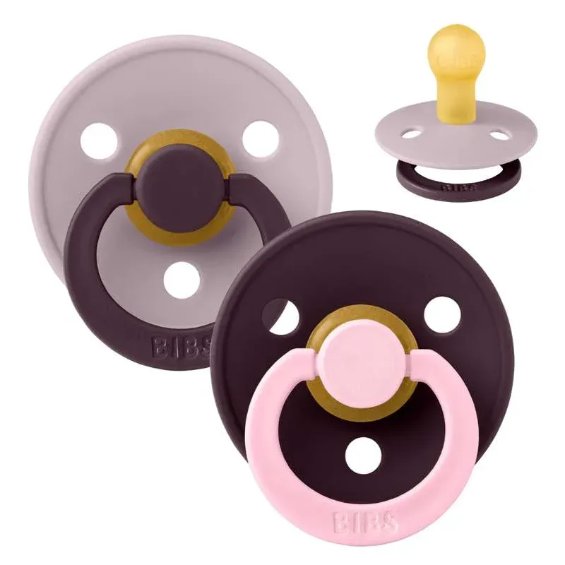 BIBS Rund Colour Sut - Str. 1 - Naturgummi - Fusion Studio - Dusky Lilac/Plum Mix