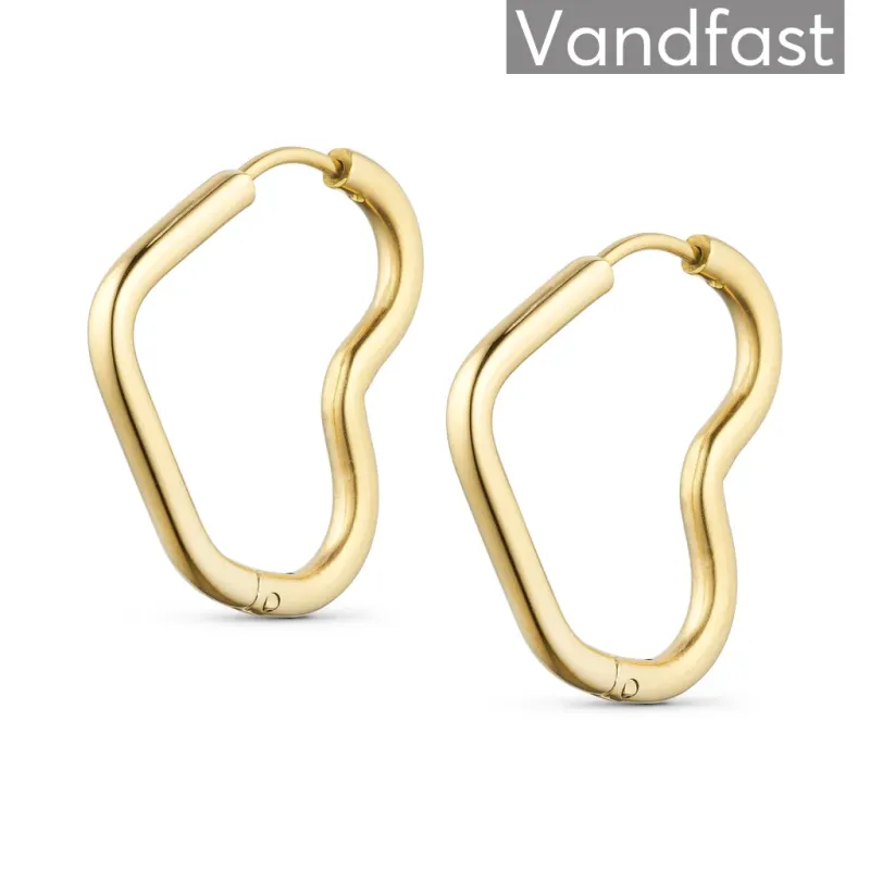 ANNEBRAUNER Creole Every Day Heart Øreringe 18K Guldbelagt