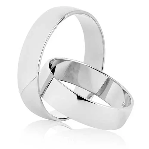BARTOLI Classic vielsesringe i Hvidguld - 5 mm