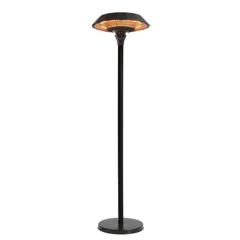 Hortus - Terrassevarmer gulvmodel UFO 800/1200/2000 W, HA, med fjernbetjening, sort