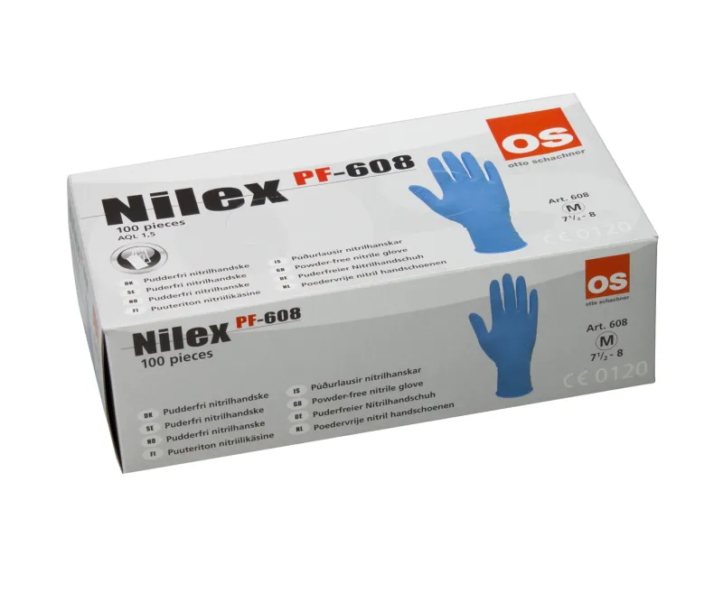 NILEX nitril PF, blå Str. 10
