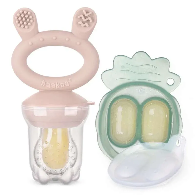 Haakaa Food Feeder - Smagesut m. Bakke - Blush