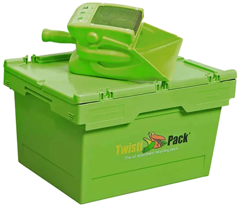 Twistipack mobil absorbentbeholder m/3-i-1 skovl