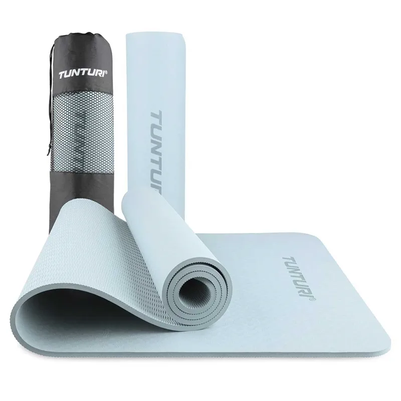 Tunturi 8mm Yogamåtte - Lys blå