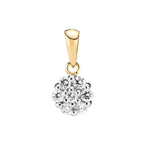 Vedhæng i 14 kt. Guld med Diamanter - 0,25 ct.