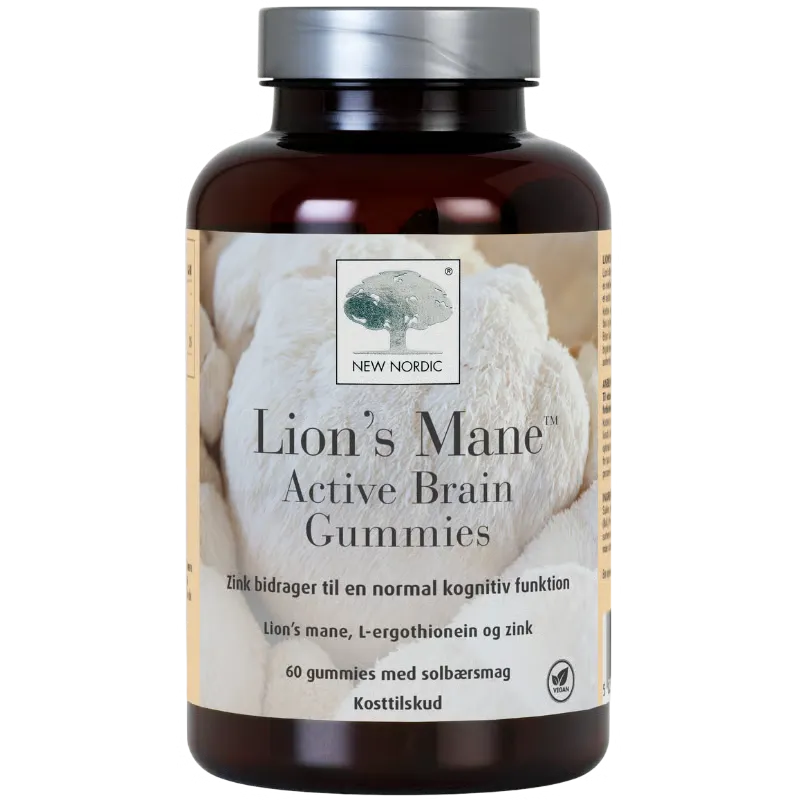 New Nordic Lions Mane Active Brain Gummies (60 stk)