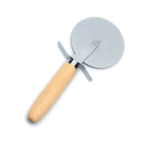 Pizzaskærer 20 cm m. skaft i bøgetræ - 1 stk