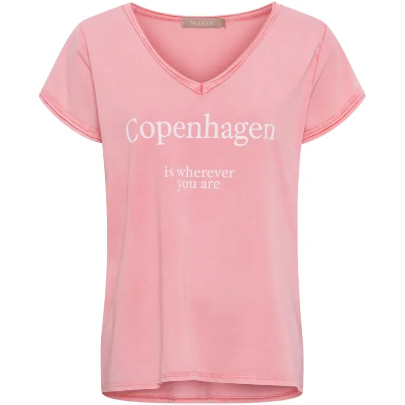 Marta du Chateau dame T-Shirt MdcNorina 22031C - Corallo