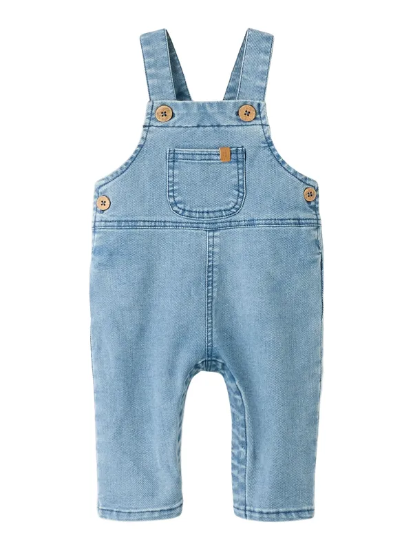 Lil Atelier Deva Loose Denim Overall - Medium Blue Denim - 56 cm