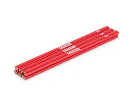 Tømrer blyant 245 mm rød - 6 stk